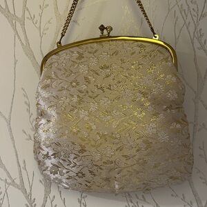 Elegant Gold Floral Women's Bag